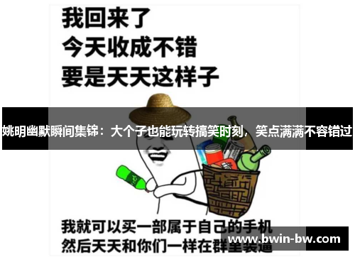 姚明幽默瞬间集锦：大个子也能玩转搞笑时刻，笑点满满不容错过